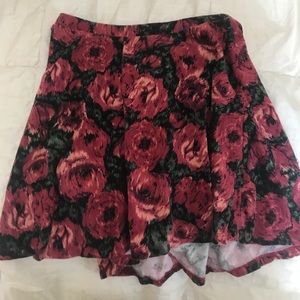 LA hearts floral skirt